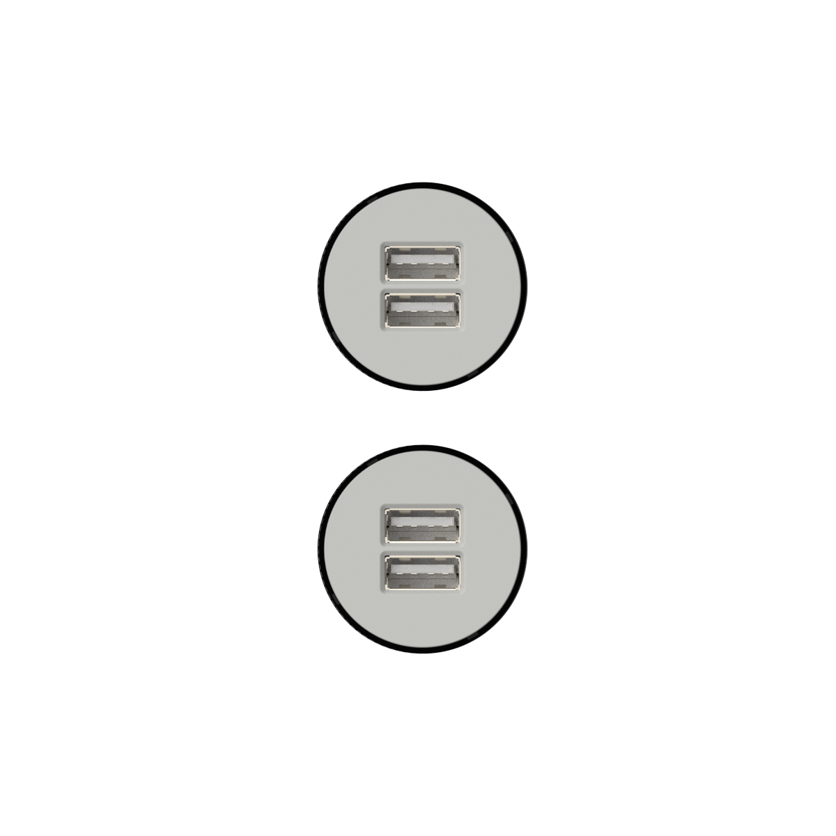 Multi-Material Double USB-A — Ø35mm