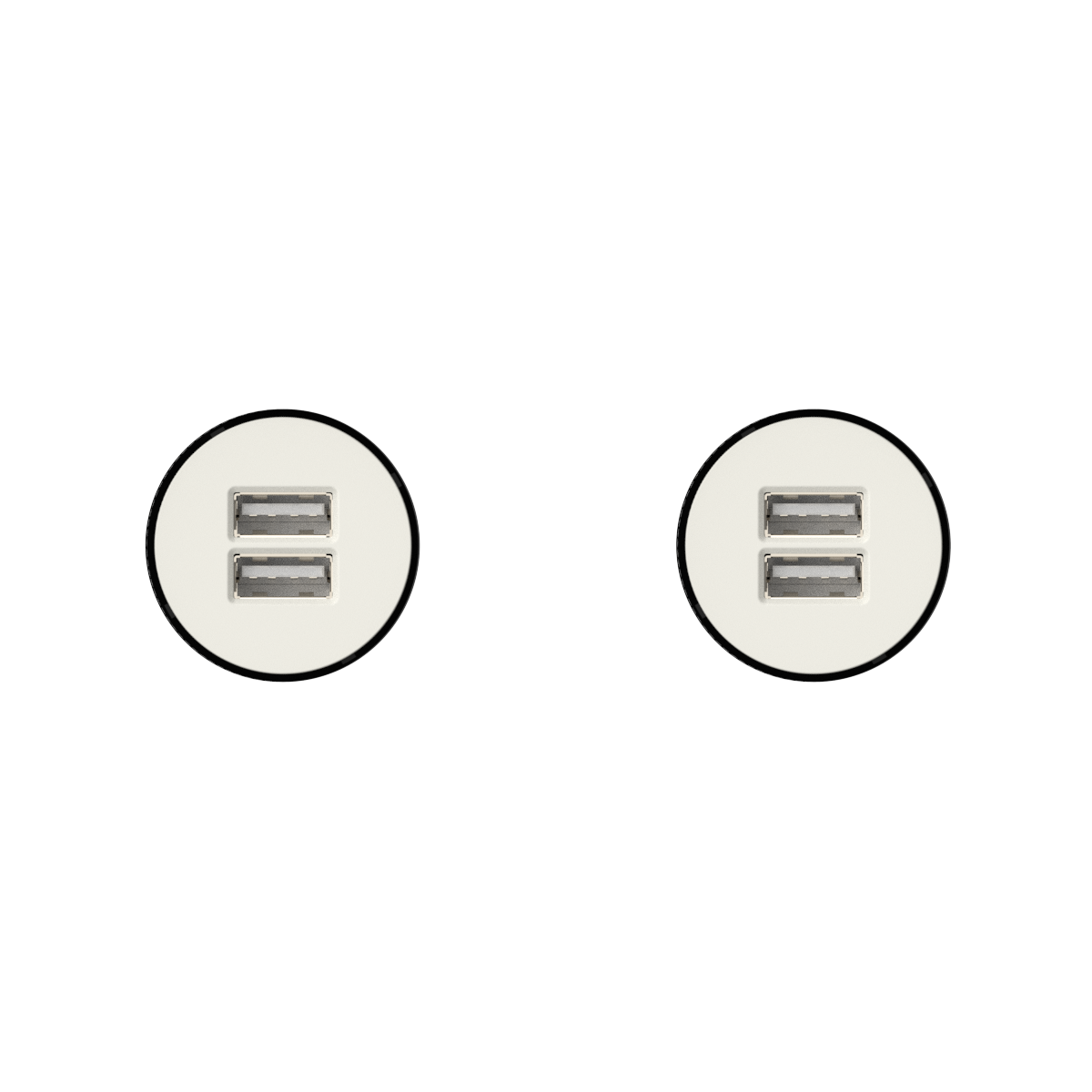 Multi-Material Double USB-A — Ø35mm