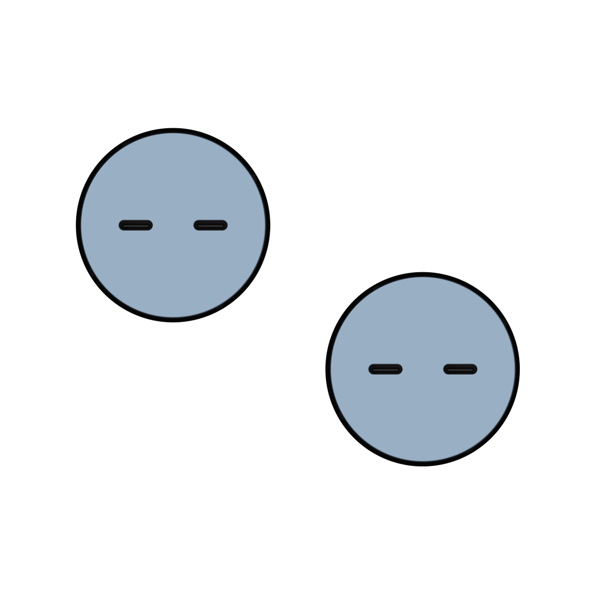 Multi-Material Double Twin USB-C — Ø46mm