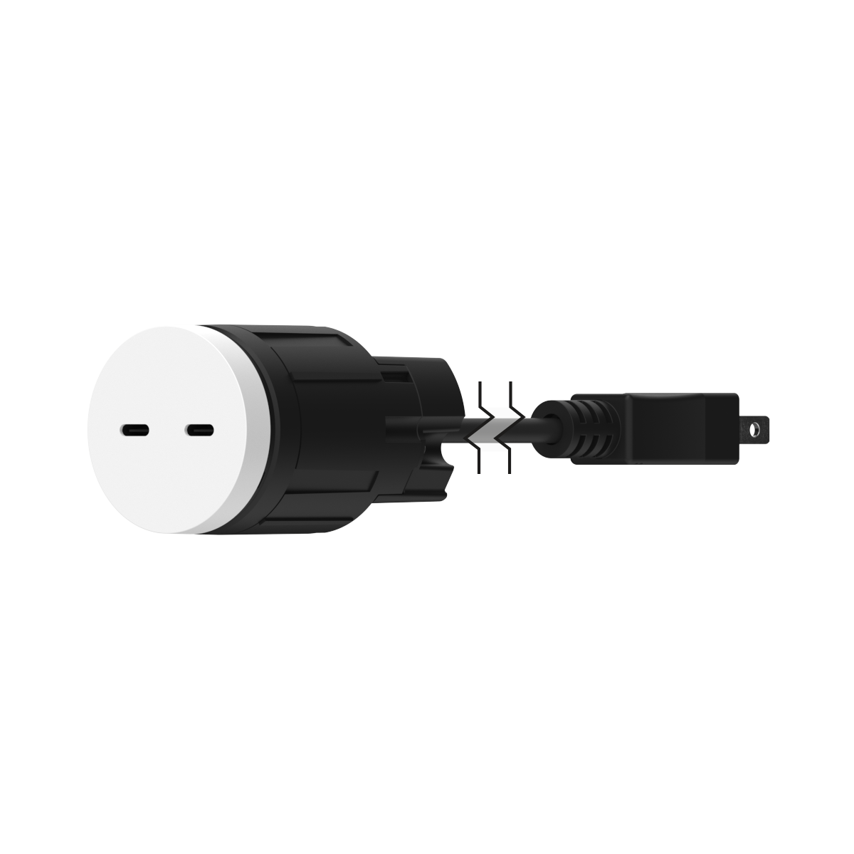 Adjustable Corded Twin USB-C — Ø46mm