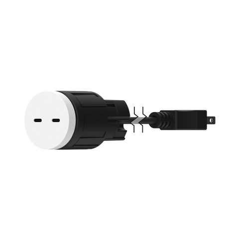 Adjustable Corded Twin USB-C — Ø46mm