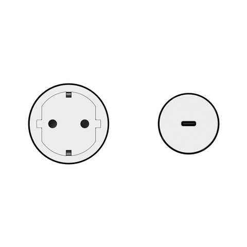 Bausatz Doppelsteckdose Typ C/F - USB-C