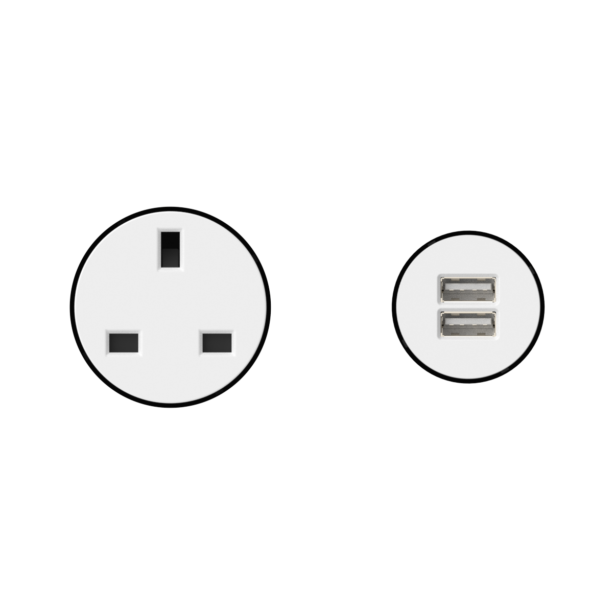 Double Type G Outlet-USB-A Kit