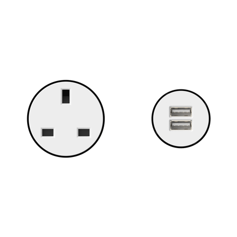 Double Type G Outlet-USB-A Kit
